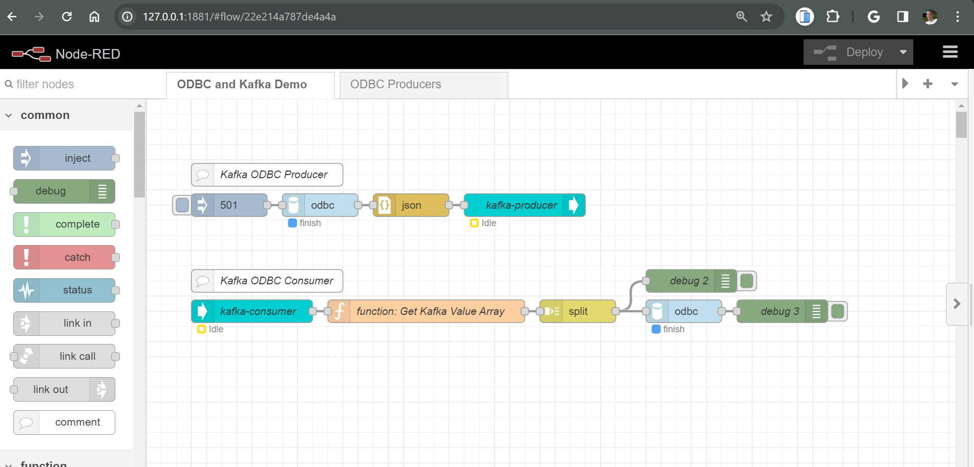 Node-RED Consumer Flow